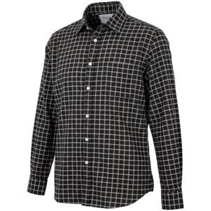 Corridor NYC Men's Cotton Wool Blend Check Flannel Plaid Shirt Black Medium